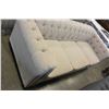 Image 1 : NEW ASHLEY CONTEMPORARY TUFTED SOFA IN BEIGE FABRIC, RETAIL $1699