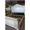 Image 2 : NEW ASHLEY SIGNATURE DESIGN WHITE CARVED SLEIUGH BEDFRAME RETAIL $2999