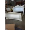 Image 3 : NEW ASHLEY SIGNATURE DESIGN WHITE CARVED SLEIUGH BEDFRAME RETAIL $2999