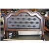 Image 3 : NEW ASHLEY SIGNATURE DESIGN CARVED KINGSIZE BEDFRAME WITH BROWN LEATHER INSERT, RETAIL $2999