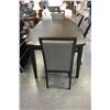 Image 1 : ASHLEY FURNITURE FLOOR MODEL RECTANGULAR DINING TABLE WITH 4 ULPHOSTERED CHAIRS, RETAIL $1899