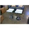 Image 1 : PAIR OF BRAND NEW BESTMASTER WHITE WITH GREEN SIDE GAS LIFT BARSTOOLS RETAIL $149 EACH