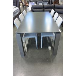 MOES FURNITURE MODERN DINING TABLE AND 6 CHAIRS - RETAIL $2800