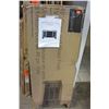 Image 2 : NEW IN BOX 50 INCH MODERN GLASS DOOR TV STAND IN GREY WOOD FINISH