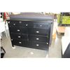 Image 1 : NEW ASHLEY BLACK 9 DRAWER DRESSER WITH BRUSHED CHROME DRAWER PULLS, RETAIL $1199