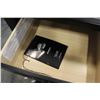 Image 3 : NEW ASHLEY BLACK 9 DRAWER DRESSER WITH BRUSHED CHROME DRAWER PULLS, RETAIL $1199