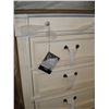 Image 4 : NEW ASHLEY FURNITURE CONTEMPORARY WHITE FINISH 5 DRAWER CHEST WITH RECLAIMED TOP, RETAIL $1899