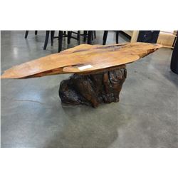 BURL SLAB COFFEE TABLE