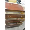 Image 2 : SOLID WOOD 3 DRAWER CHERRY FINISH CHEST OF DRAWERS