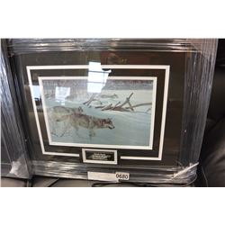 WOLF PACK IN MOONLIGHT BY ROBERT BATEMAN