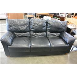 BLACK LEATHER ELECTRIC RECLINER SOFA