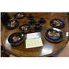 Image 1 : FRANKLIN MINT DRAGON DYNASTY CHINA WITH 14KT GOLD TRIM