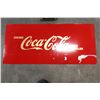 Image 3 : TIN COKE SIGN AND METAL CLOCK