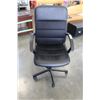 Image 1 : BLACK LEATHER OFFICE CHAIR