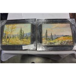 2 FRAMED OIL ON BOARD BY OTTO JEGODTKA