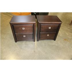 PAIR OF MODERN TWO DRAWER NIGHTSTANDS