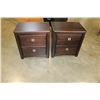 Image 1 : PAIR OF MODERN TWO DRAWER NIGHTSTANDS