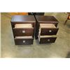 Image 2 : PAIR OF MODERN TWO DRAWER NIGHTSTANDS