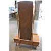 Image 2 : VINTAGE OAK 2 DRAWER DRESSING MIRROR STAND