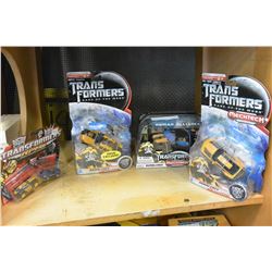 4 SEALED TRANSFORMER TOYS AND ORGANIZER