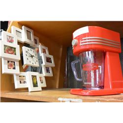 PICTURE FRAME CLOCK AND COCA COLA DRINK MIXER