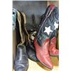 Image 2 : LOT OF HOME MADE JEAN PURSES, ETC, AND COWBOY BOOTS