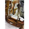 Image 2 : LARGE WOODEN MODEL PIRATE SHIP