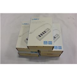 5 NEW TYPE C USB HUBS, RETAIL $30 EACH, VALUE $150