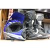 Image 1 : GAERNE SIZE 9 DIRTBIKE BOOTS AND SMALL HELMET