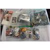 Image 1 : BAG OF JEWELRY, COLLECTOR PINS, AND HOCKEY CARDS