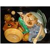 Image 2 : TOTE AND TRAY OF POTTERY AND COLLECTIBLES