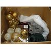 Image 1 : BOX OF CHRISTMAS ORNAMENTS