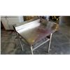 Image 1 : 2 FOOT BY 2 FOOT STAINLESS STEEL PREP TABLE