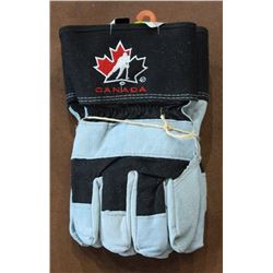 ON CHOICE TEAM CANADA BLACK WORK GLOVES - LOT OF 2