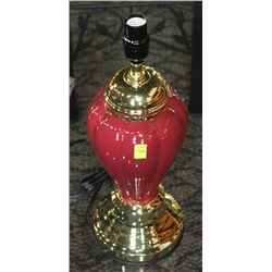 TANGO 27" BURGUNDY LAMP - NO SHADE