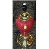 Image 1 : TANGO 27" BURGUNDY LAMP - NO SHADE
