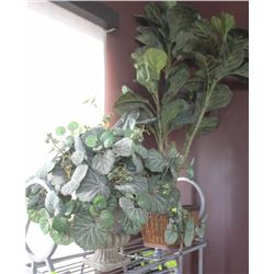 LOT OF 2 SILK PLANTS