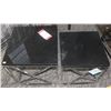 Image 1 : BLACK AND CHROME 2 PIECE NESTING TABLE SET