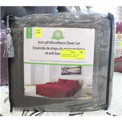QUEEN DK GREY  ANTI-PILL MICROFLEECE SHEET SET