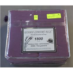 BAMBOO COMFORT PLUS KING SIZE DARK PURPLE 1800