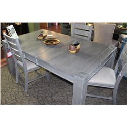 GREY METRO TABLE WITH 6 CHAIRS FLOOR DISPLAY
