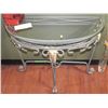 Image 1 : GREY METAL GLASS ROMAN SOFA TABLE FLOOR DISPLAY