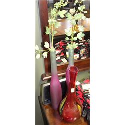 LOT OF 3 DECORATIVE VASES