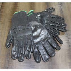 IMPACT & CUT RESISTANT  XL  GLOVES - LOT OF 6