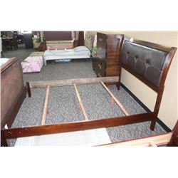 5 PIECE BROWN REYNOLDS QUEEN BED SET