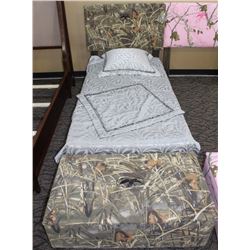 SINGLE BED NO RAILS WITH MATCHING STORAGE BOX