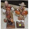 Image 1 : TWO DECORATIVE PAPER VARNISH FIGURES