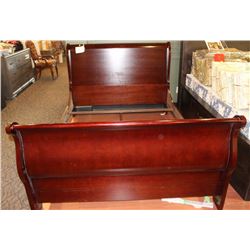 KING CHERRY SLEIGH BED