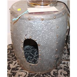 TIN METAL SIDE TABLE