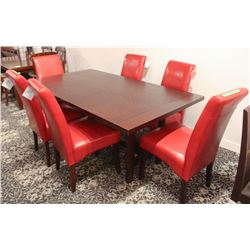 MAGELLAN CHERRY TABLE WITH 6 CHAIRS
